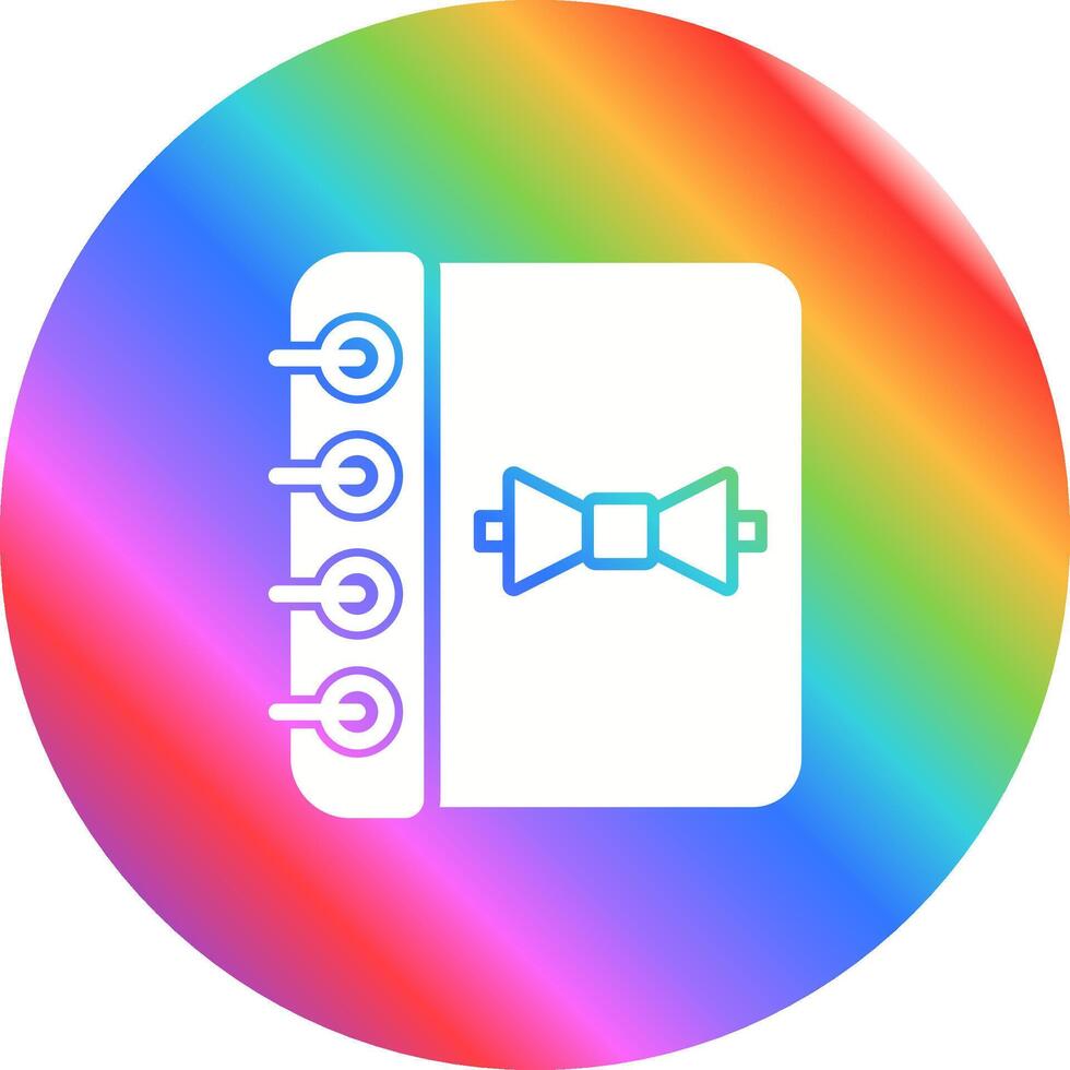 Notebook with Ribbon Vector Icon