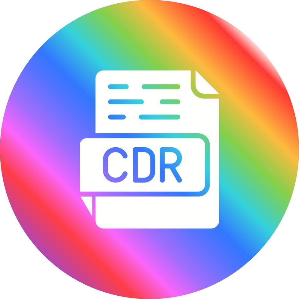 icono de vector de cdr