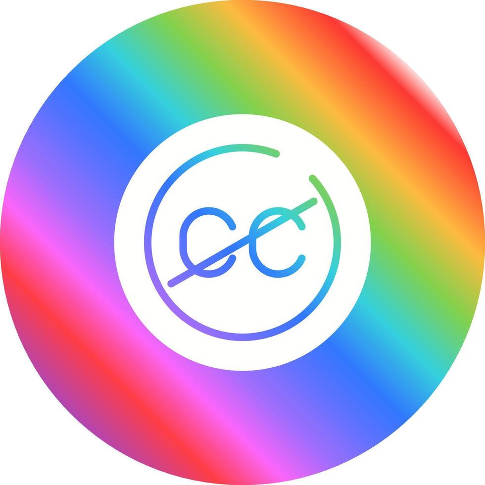 Closed Captions Circle Vector Icon