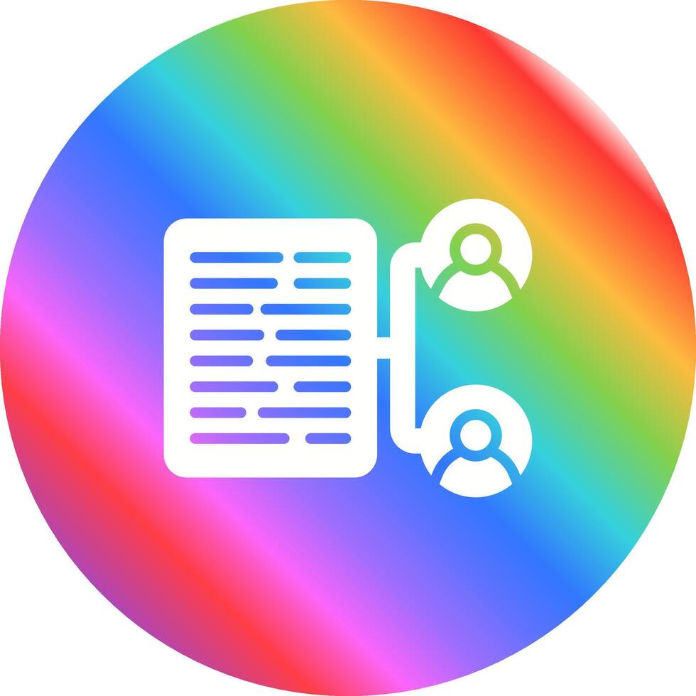 Document Collaboration Vector Icon