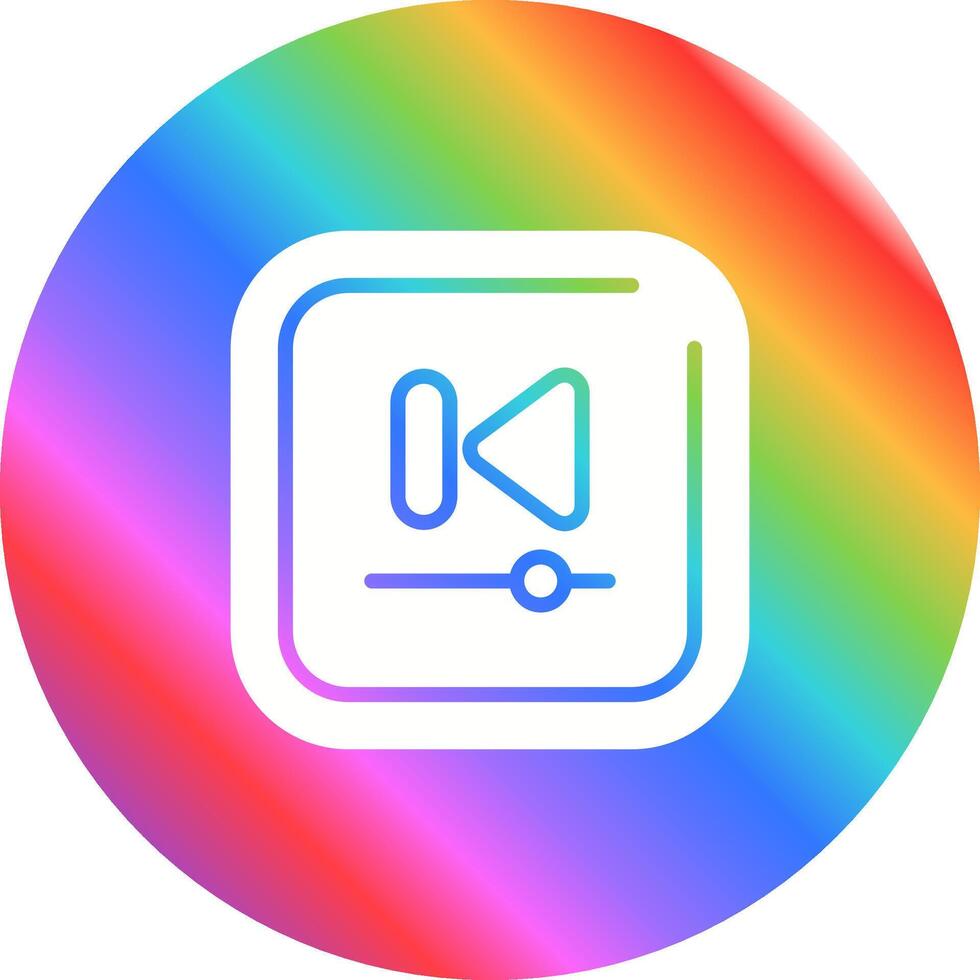 Video Previous Track Square Vector Icon
