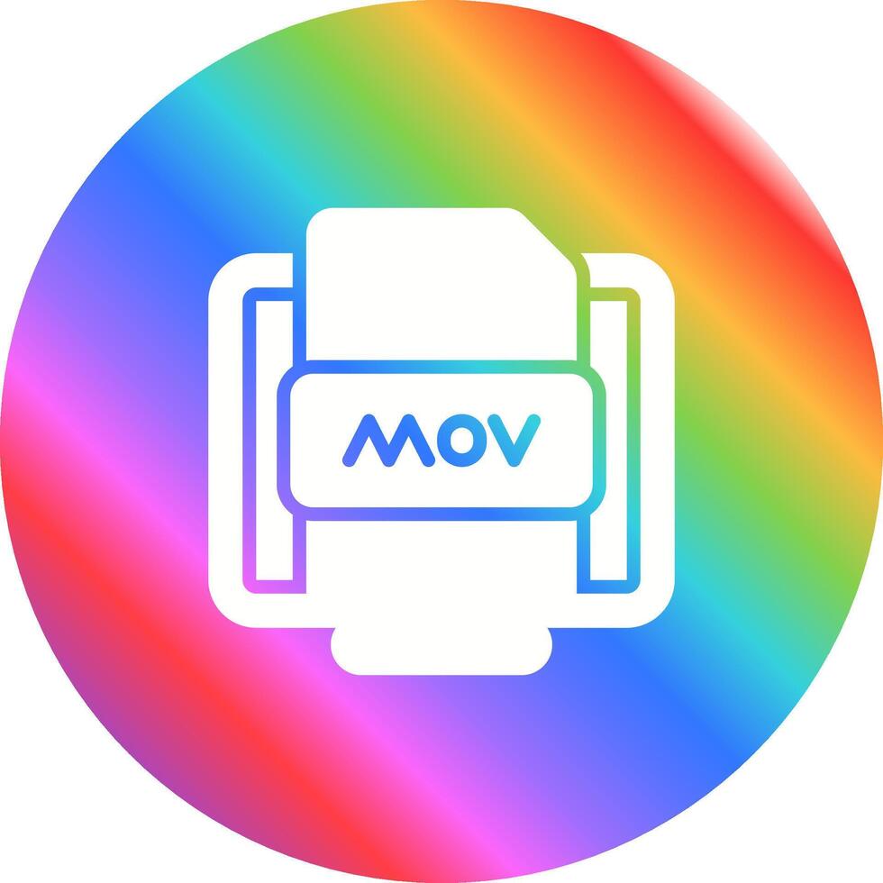 mov archivo vector icono