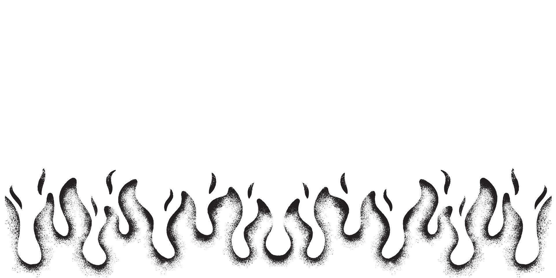 Spray Painted Graffiti Fire flame icon Sprayed isolated with a white background. graffiti Fire flame icon with over spray in black over vector