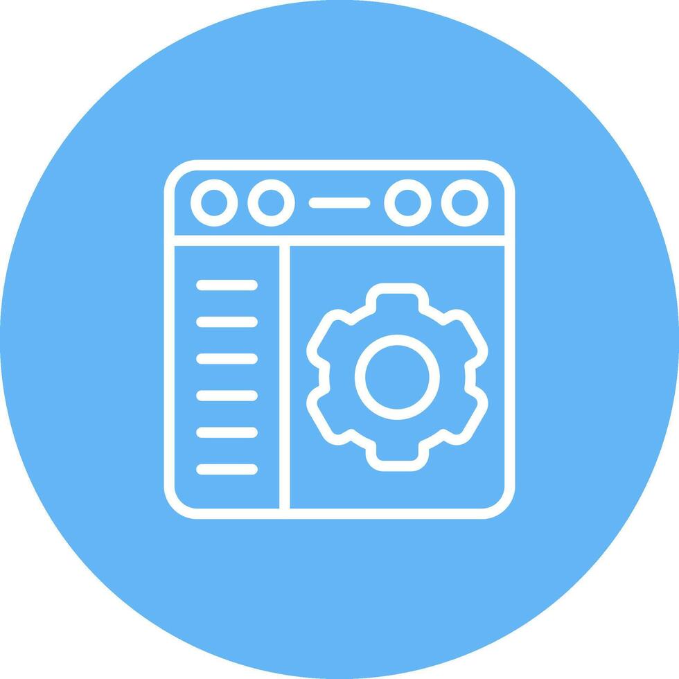 icono de vector de configuración del navegador