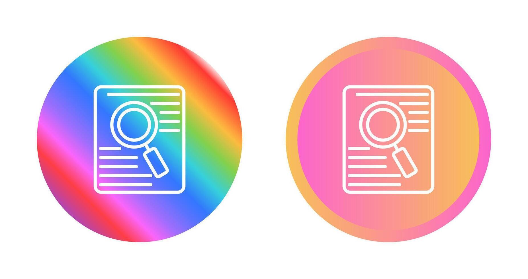 Document Search Vector Icon