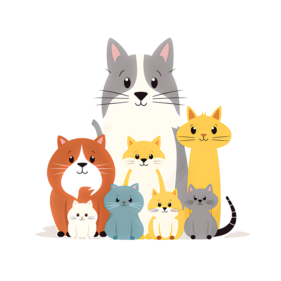 AI generated Cat Beautiful Feline Relaxing Indoors in a Cozy Home Environment png
