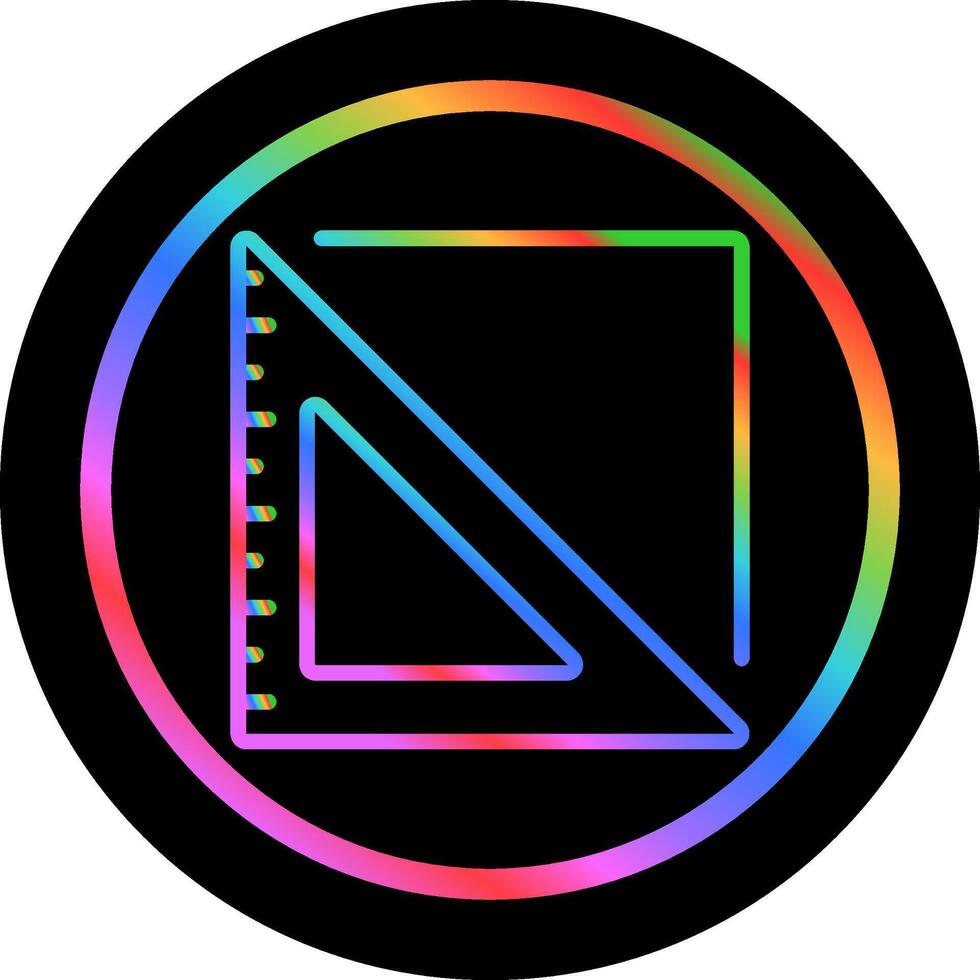 Triangular Ruler Vector Icon