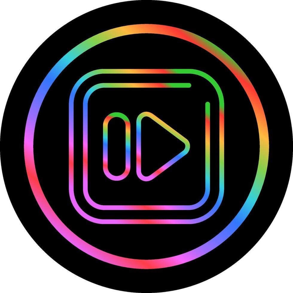 Fast Forward Square Vector Icon