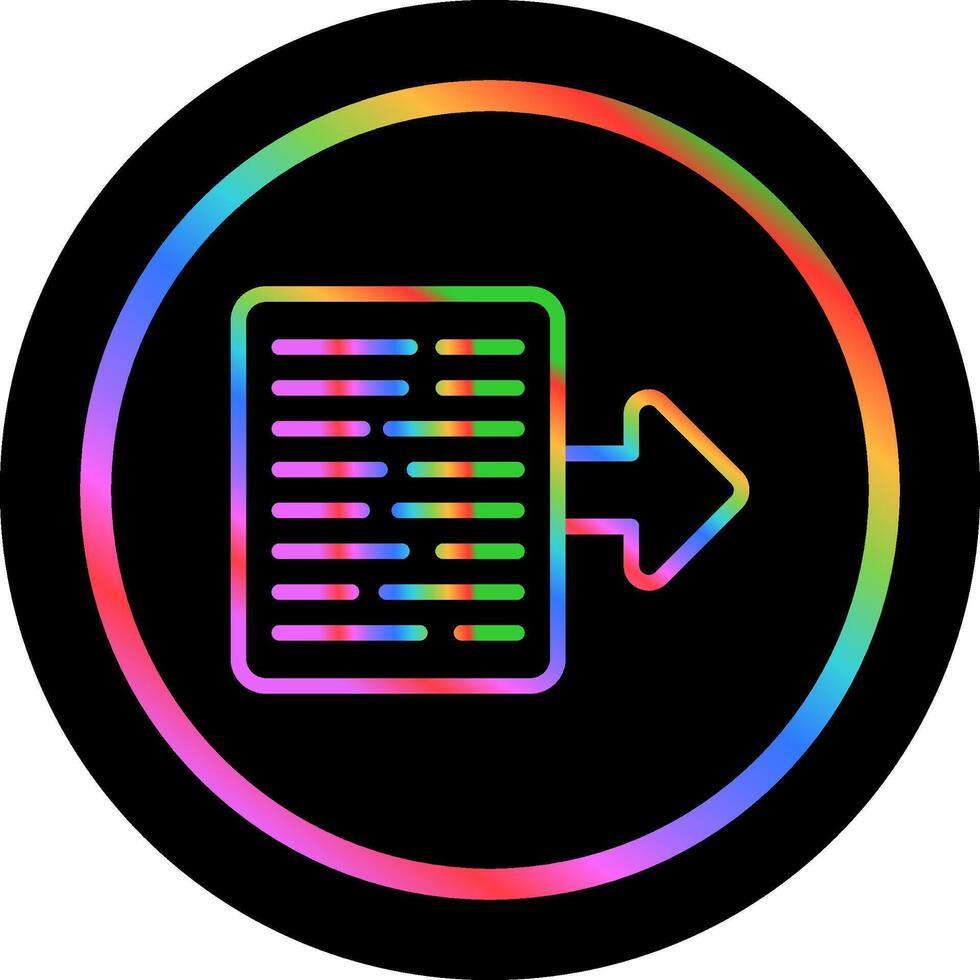 Document Export Vector Icon