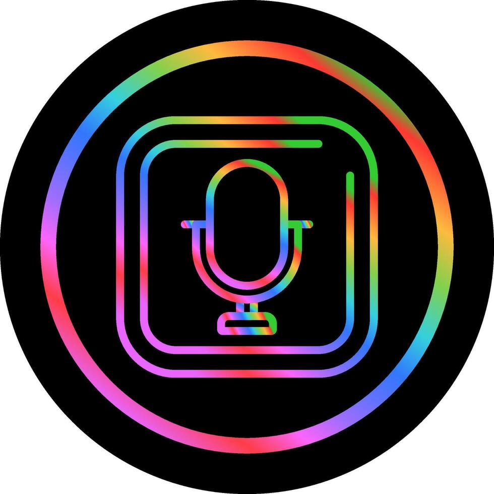 Microphone Square Vector Icon