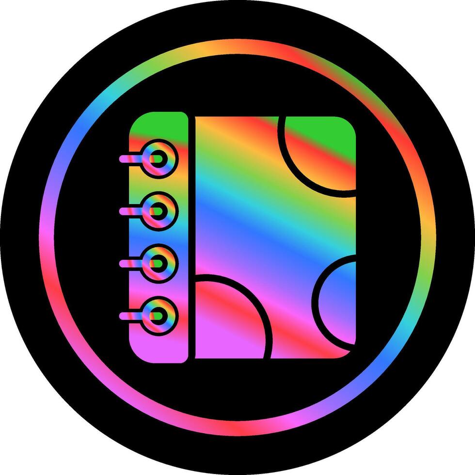 Notebook with Decorative Vector Icon