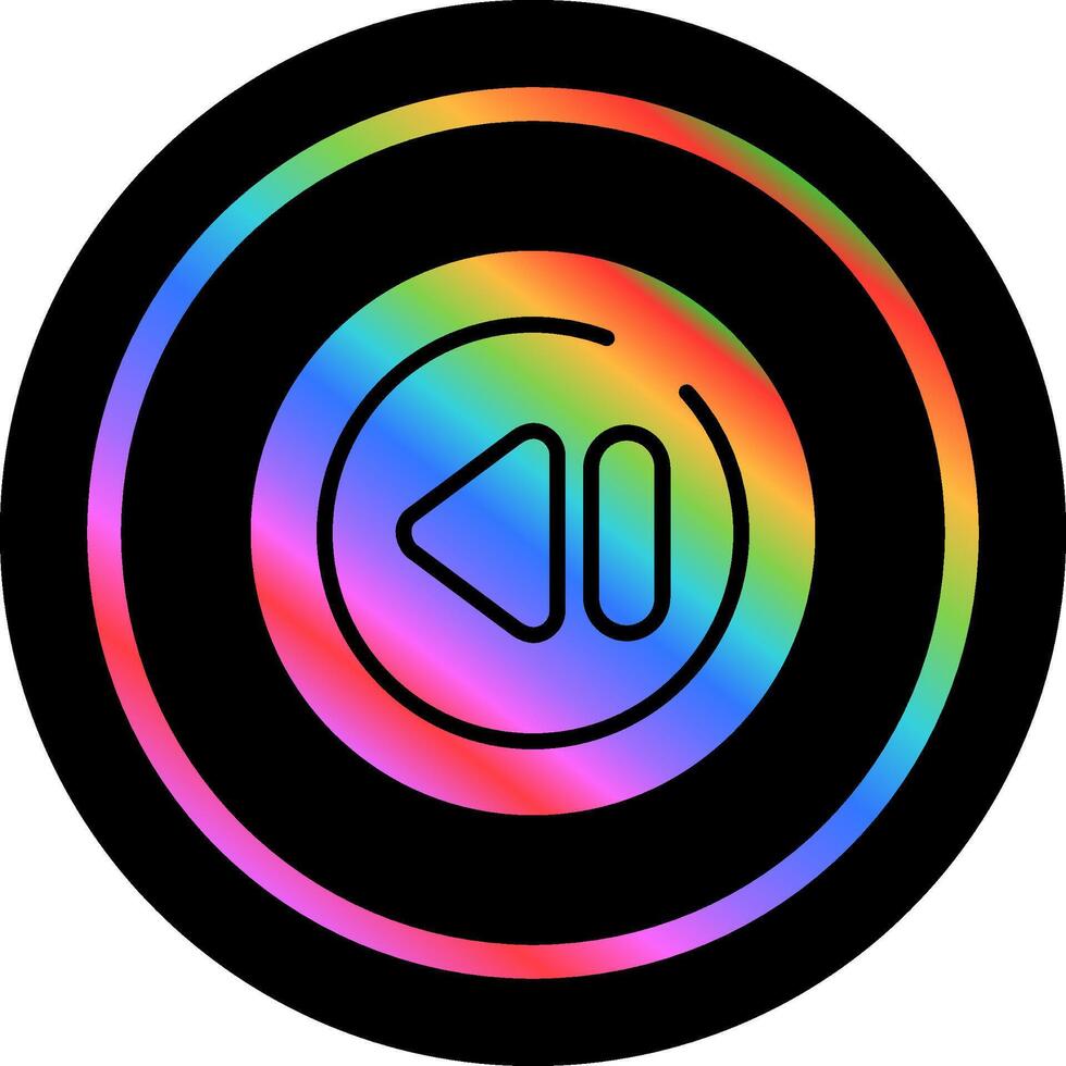 Previous Track Circle Vector Icon
