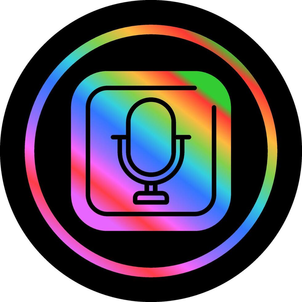 Microphone Square Vector Icon