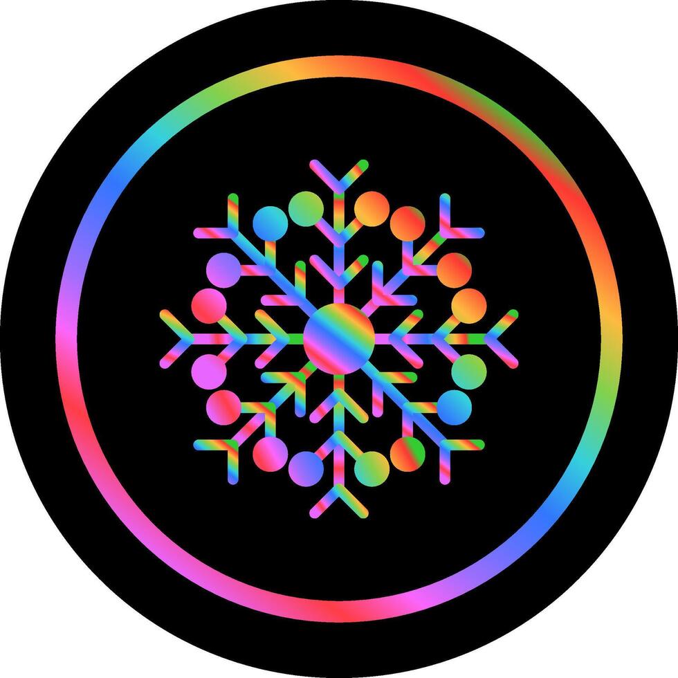 icono de vector de copo de nieve