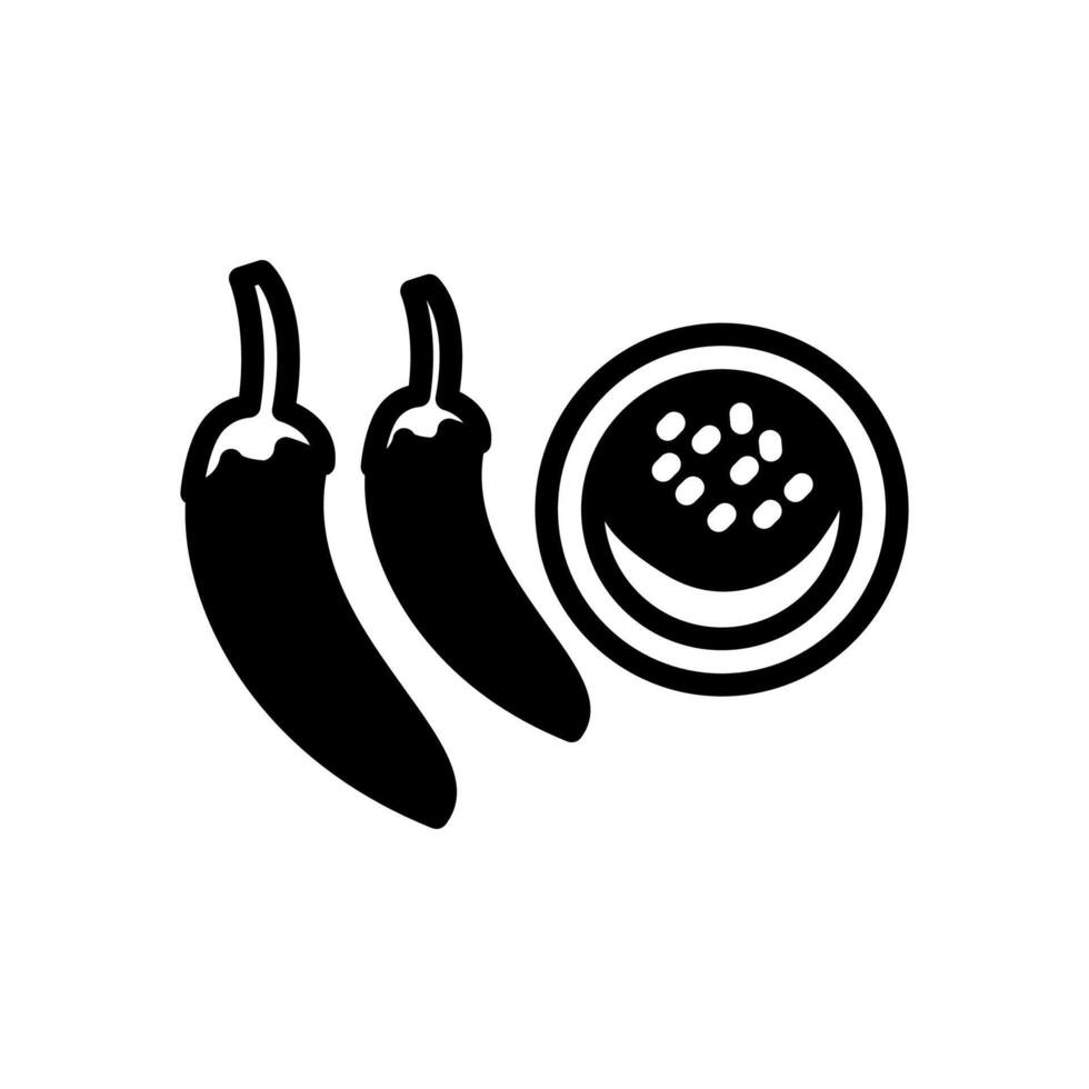 pimentón pimienta icono en vector. logotipo vector