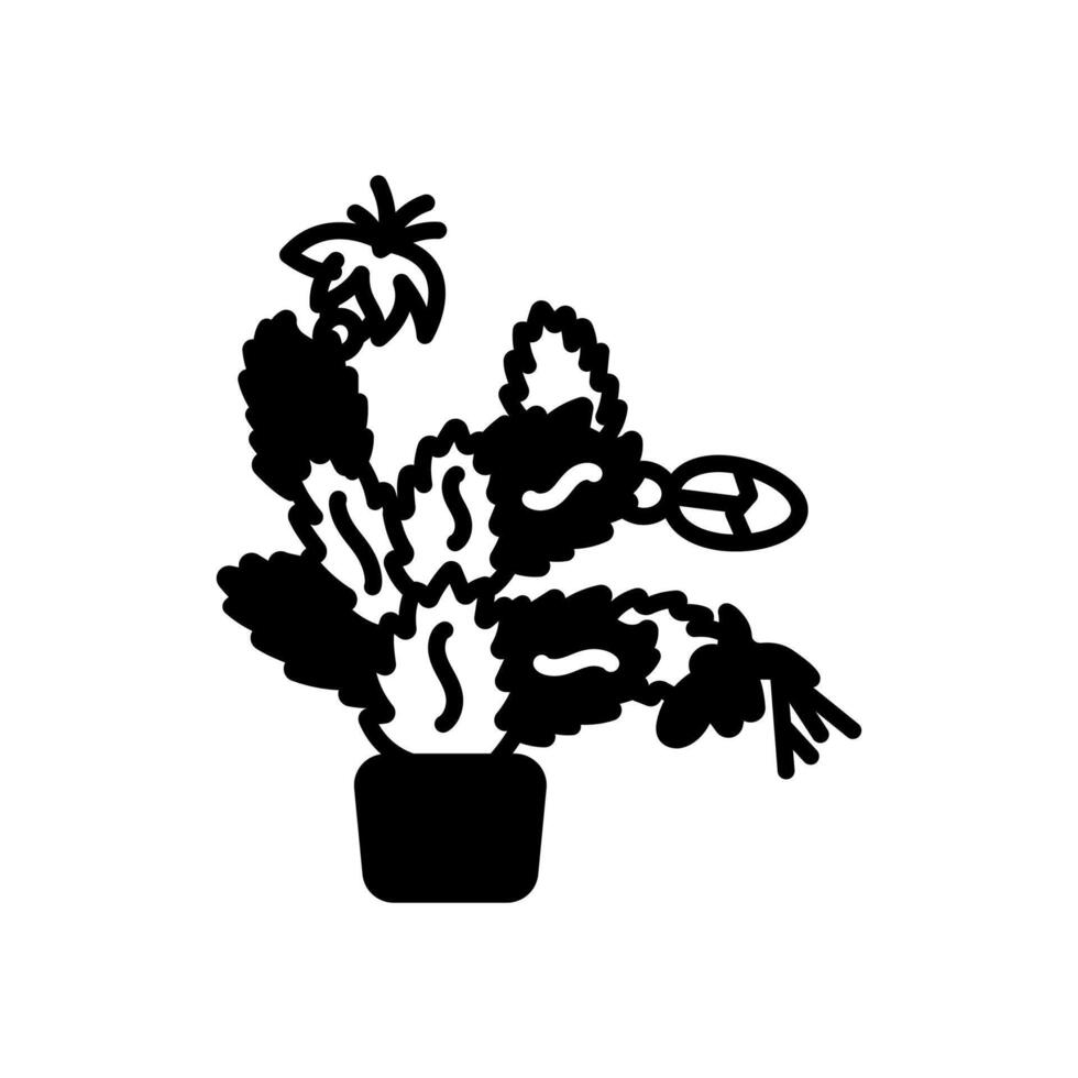 Christmas Cactus icon in vector. Logotype vector