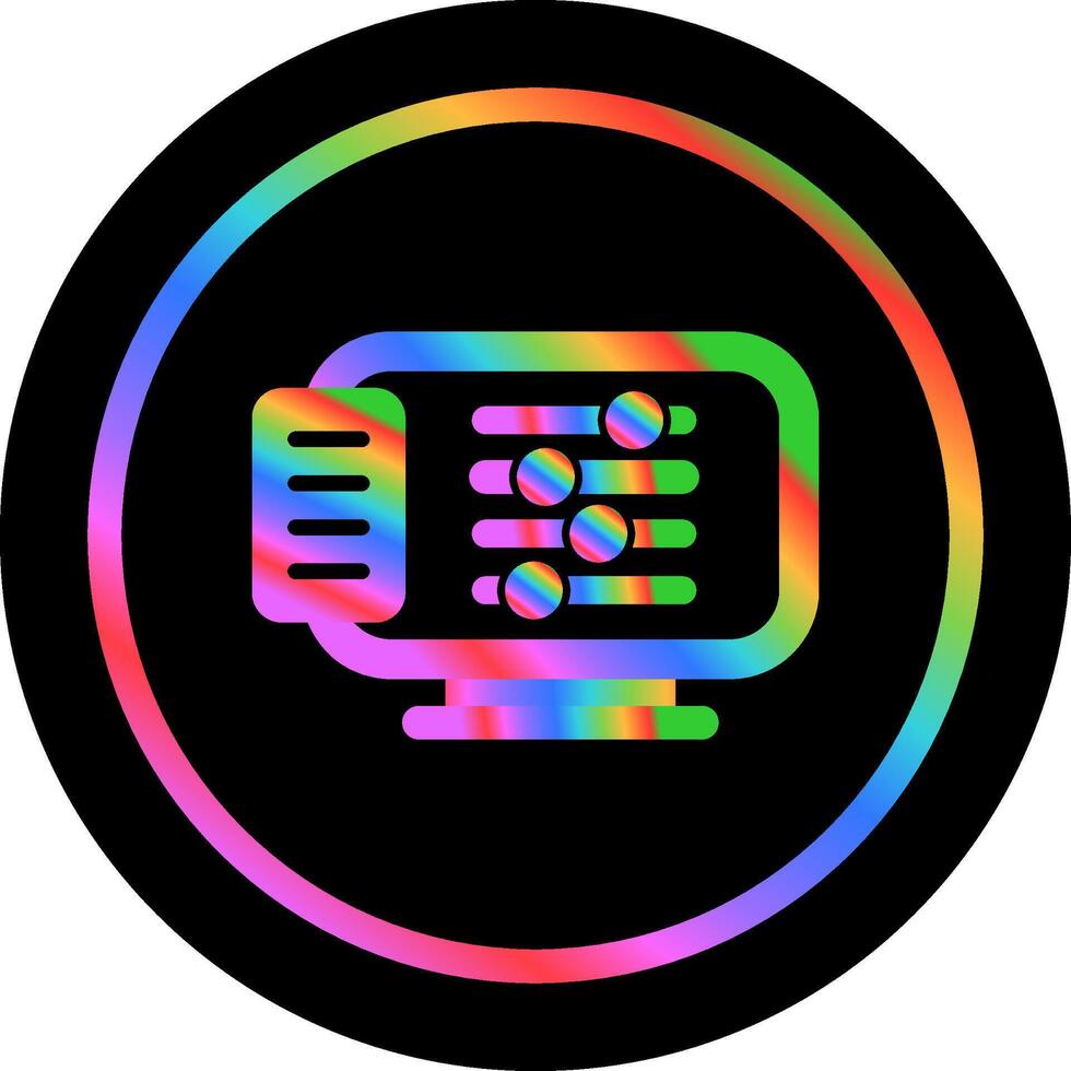 icono de vector de computadora de escritorio