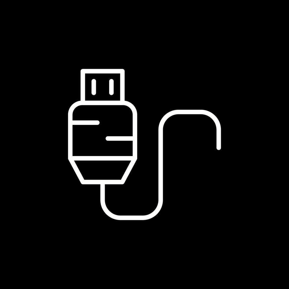 icono de vector de cable usb