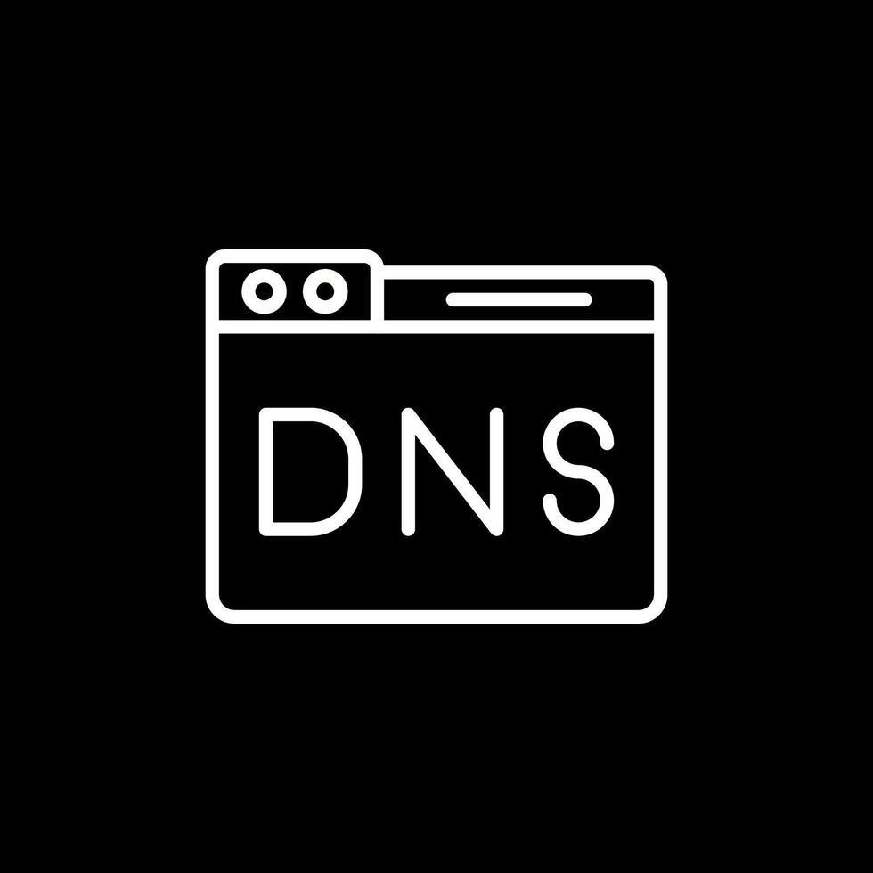 dominio dns administración vector icono