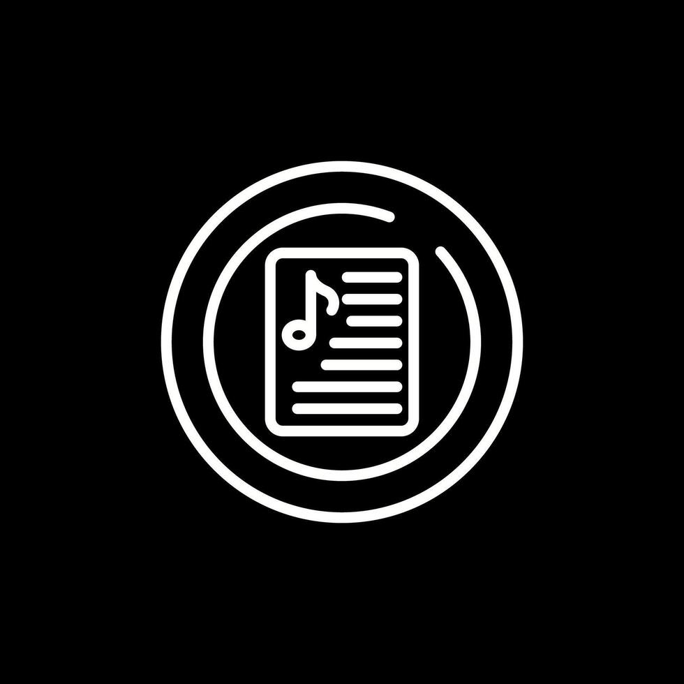 Music Playlist Circle Vector Icon