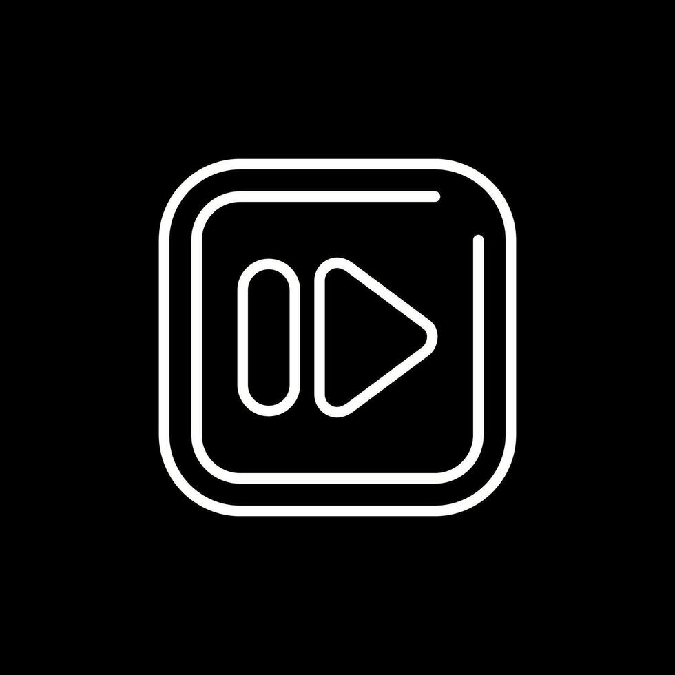 Fast Forward Square Vector Icon