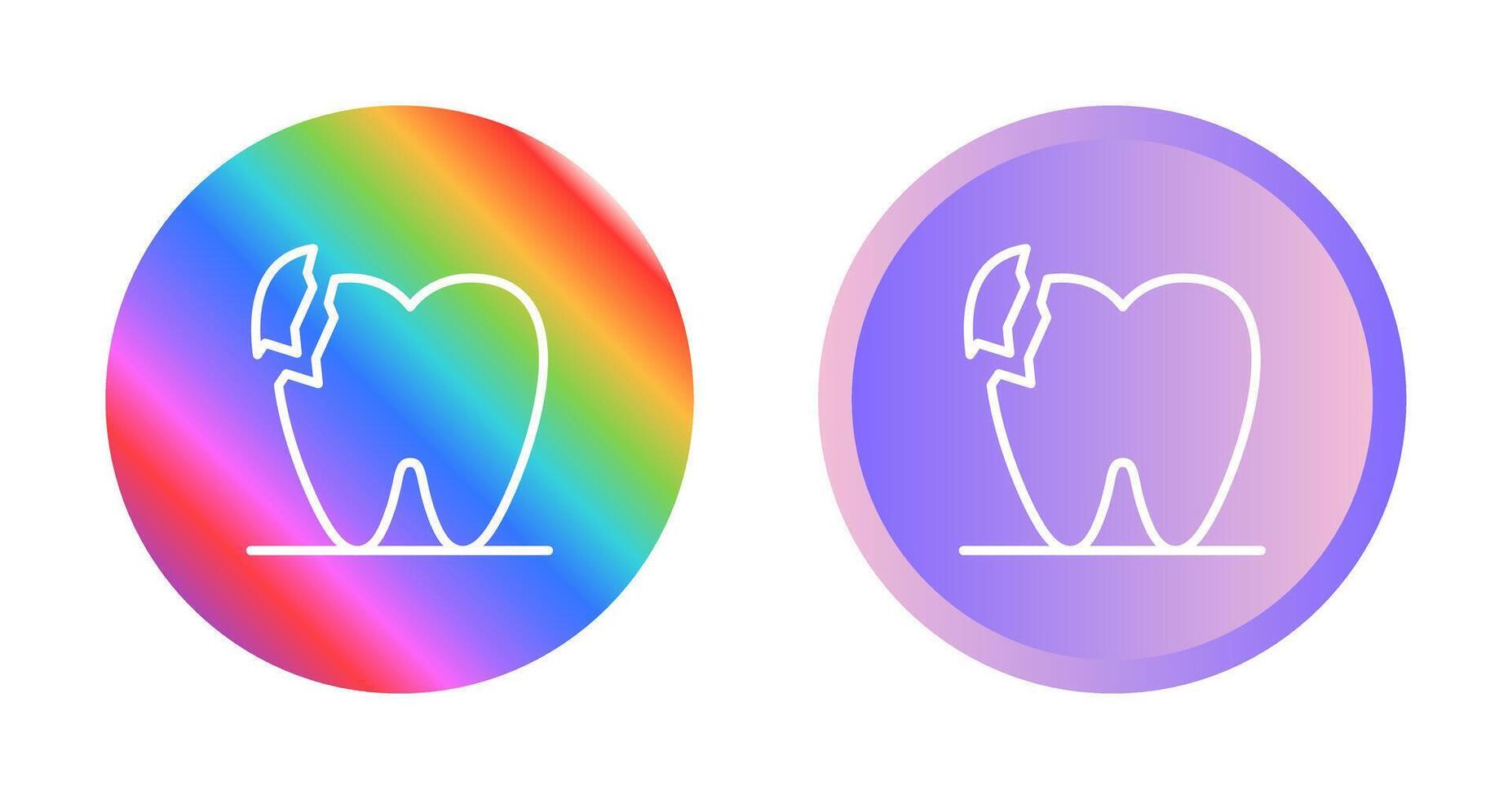 Broken Teeth Vector Icon