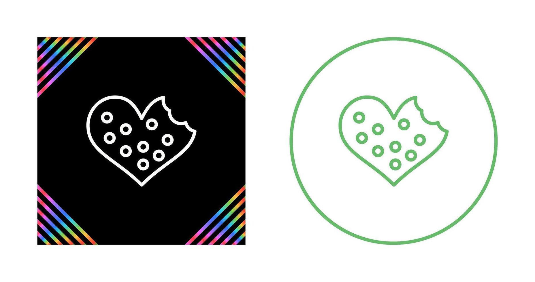 Heart shaped cookies Vector Icon