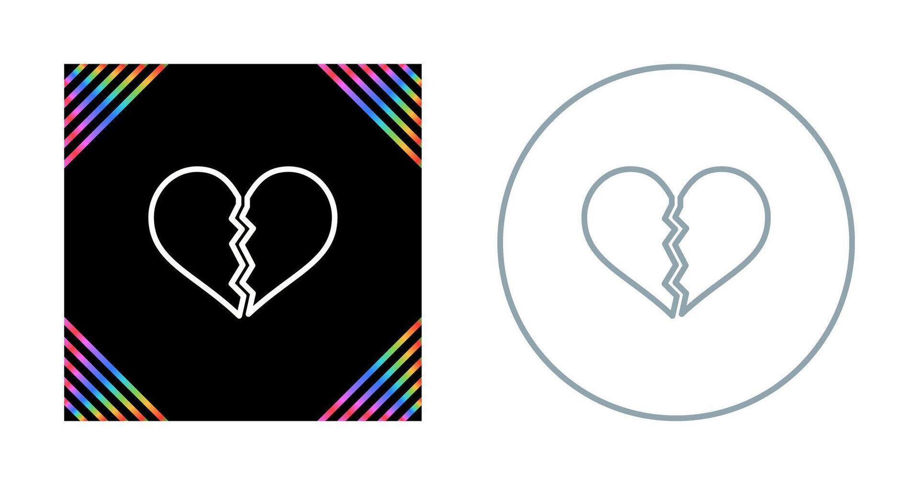 Broken Heart Vector Icon