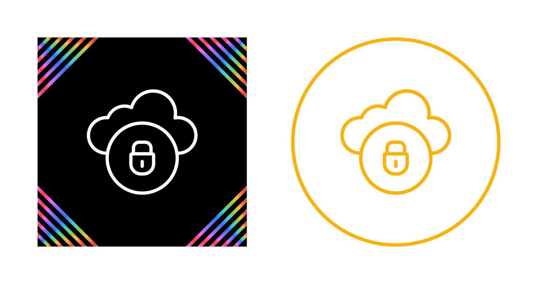 Cloud Security Vector Icon