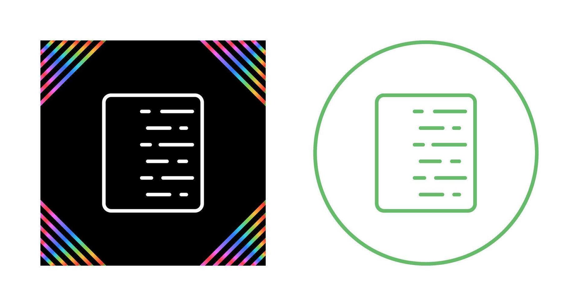 Document Align Right Vector Icon