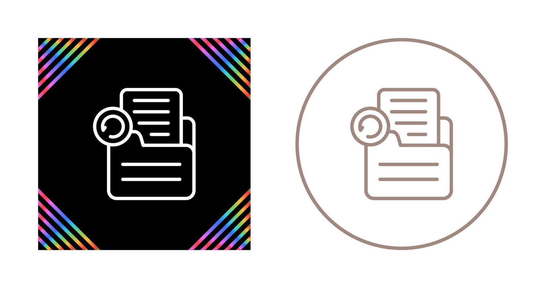 Document Undo Vector Icon