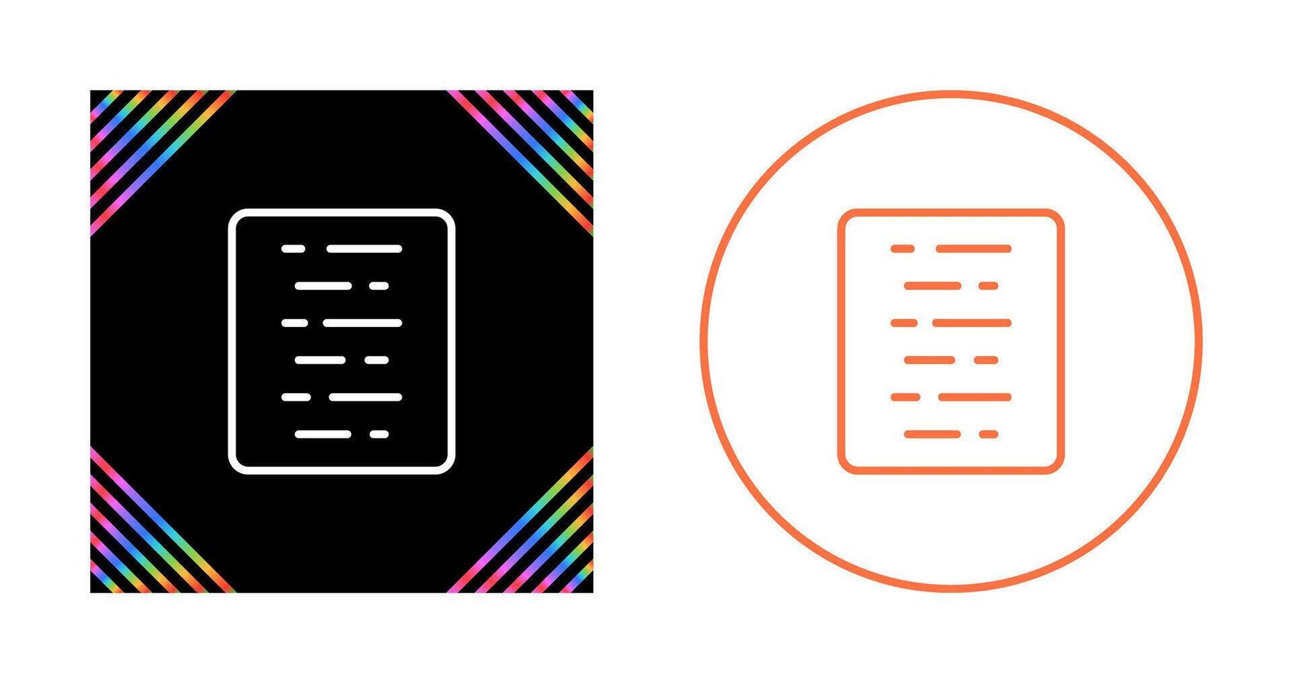 Document Align Center Vector Icon