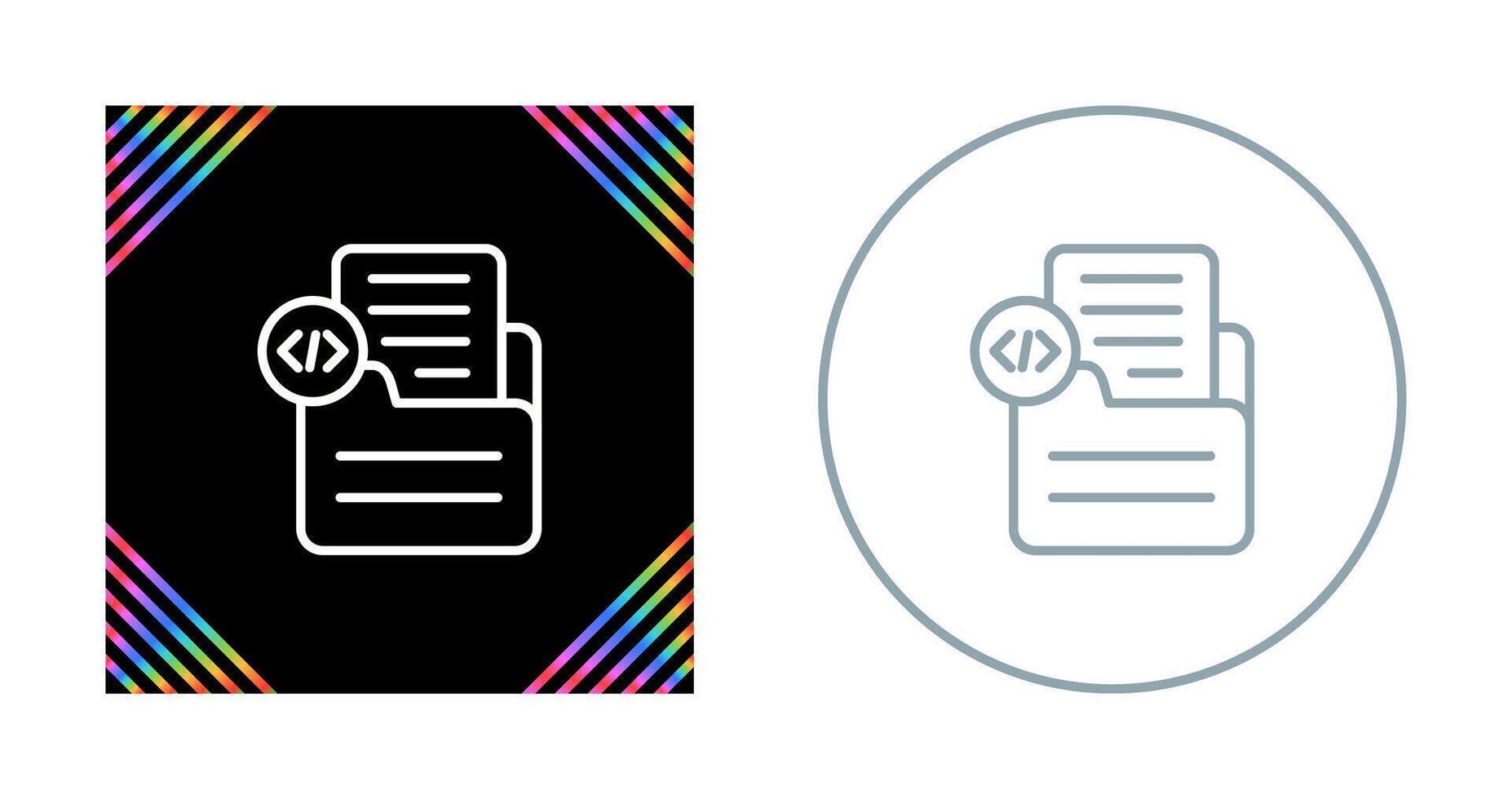 Document Insert Code Vector Icon