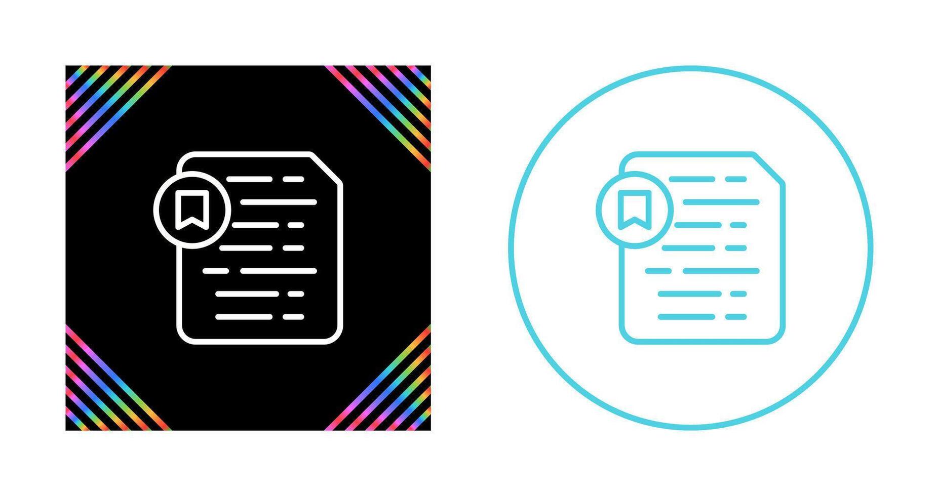 Document Insert Bookmark Vector Icon