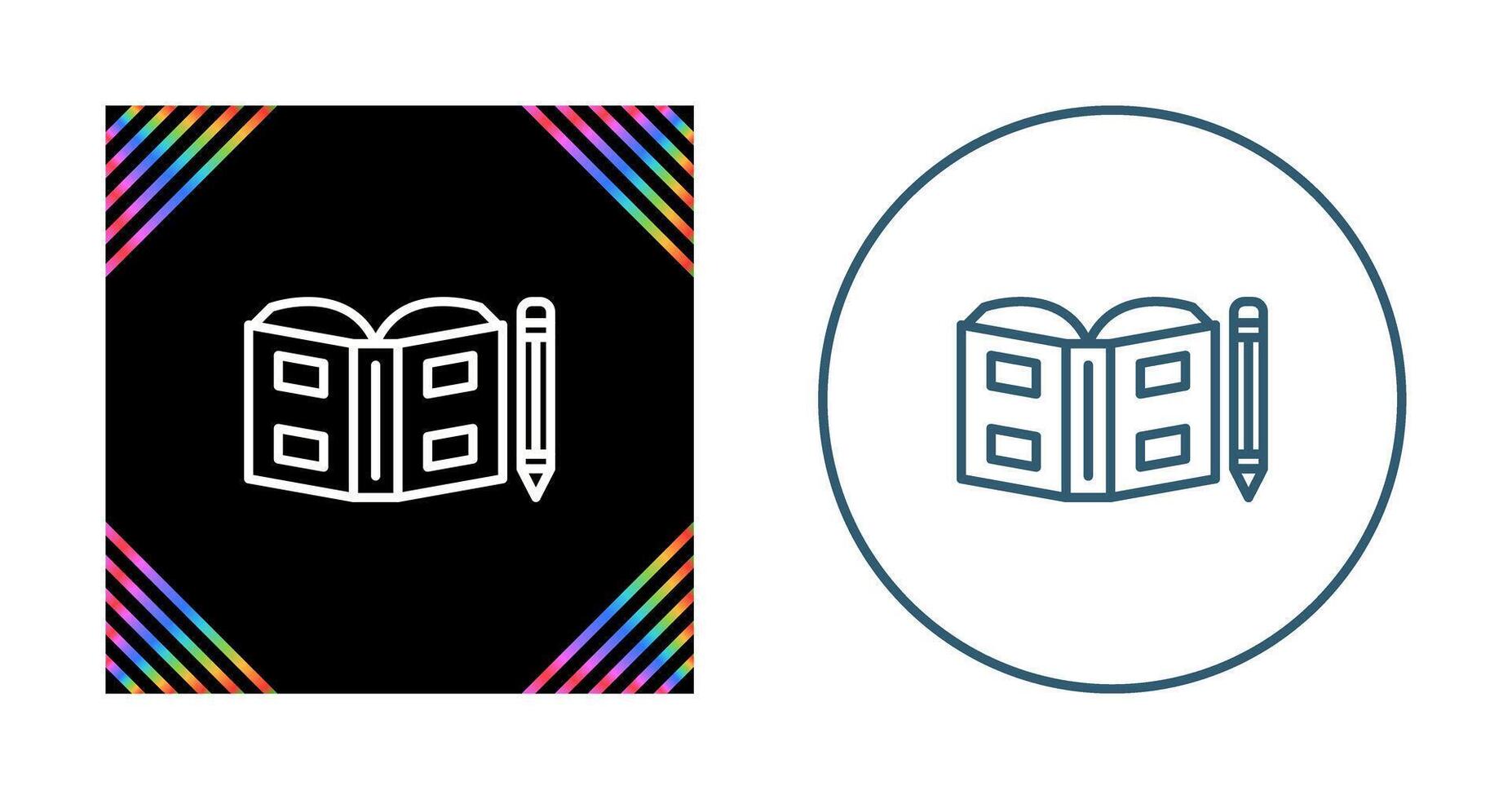 Open book with pen Vector Icon