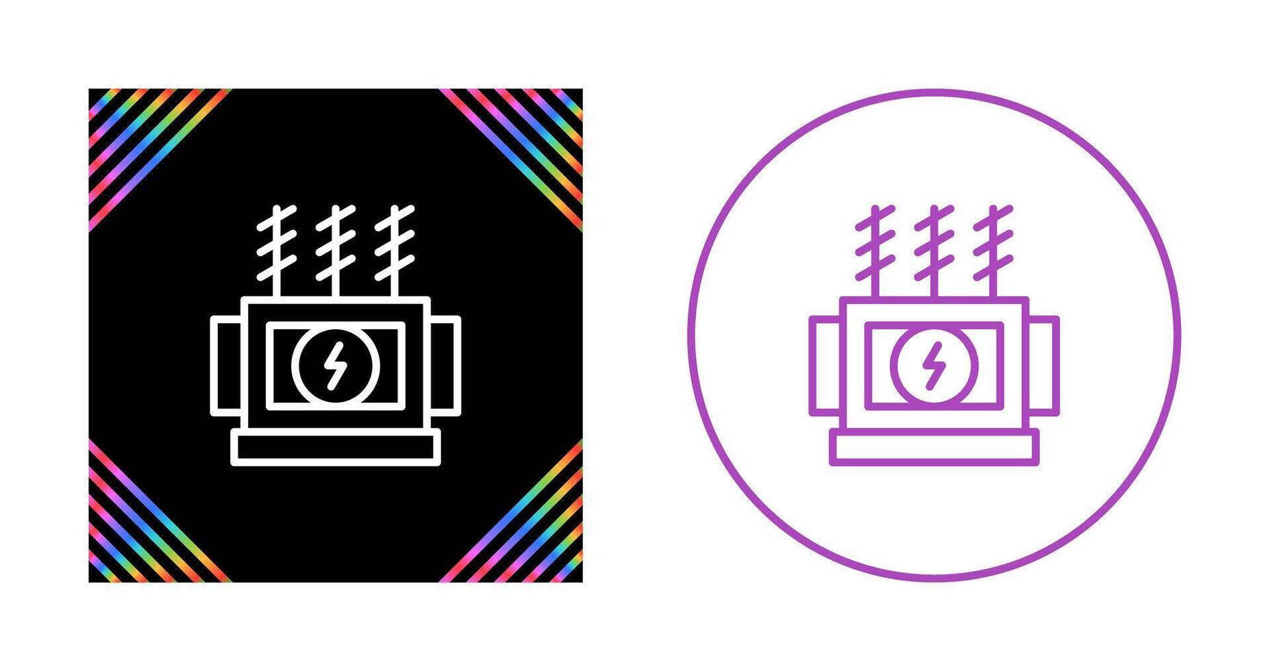 Power Transformer Vector Icon