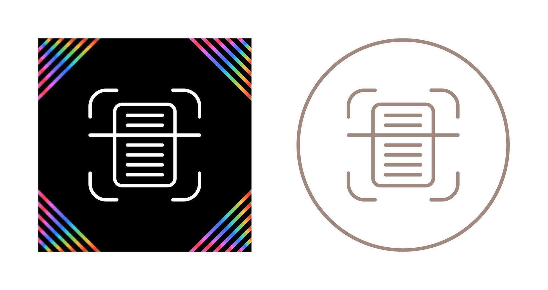 Document Scanning Vector Icon