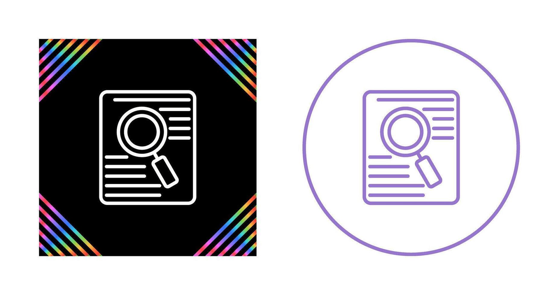 Document Search Vector Icon