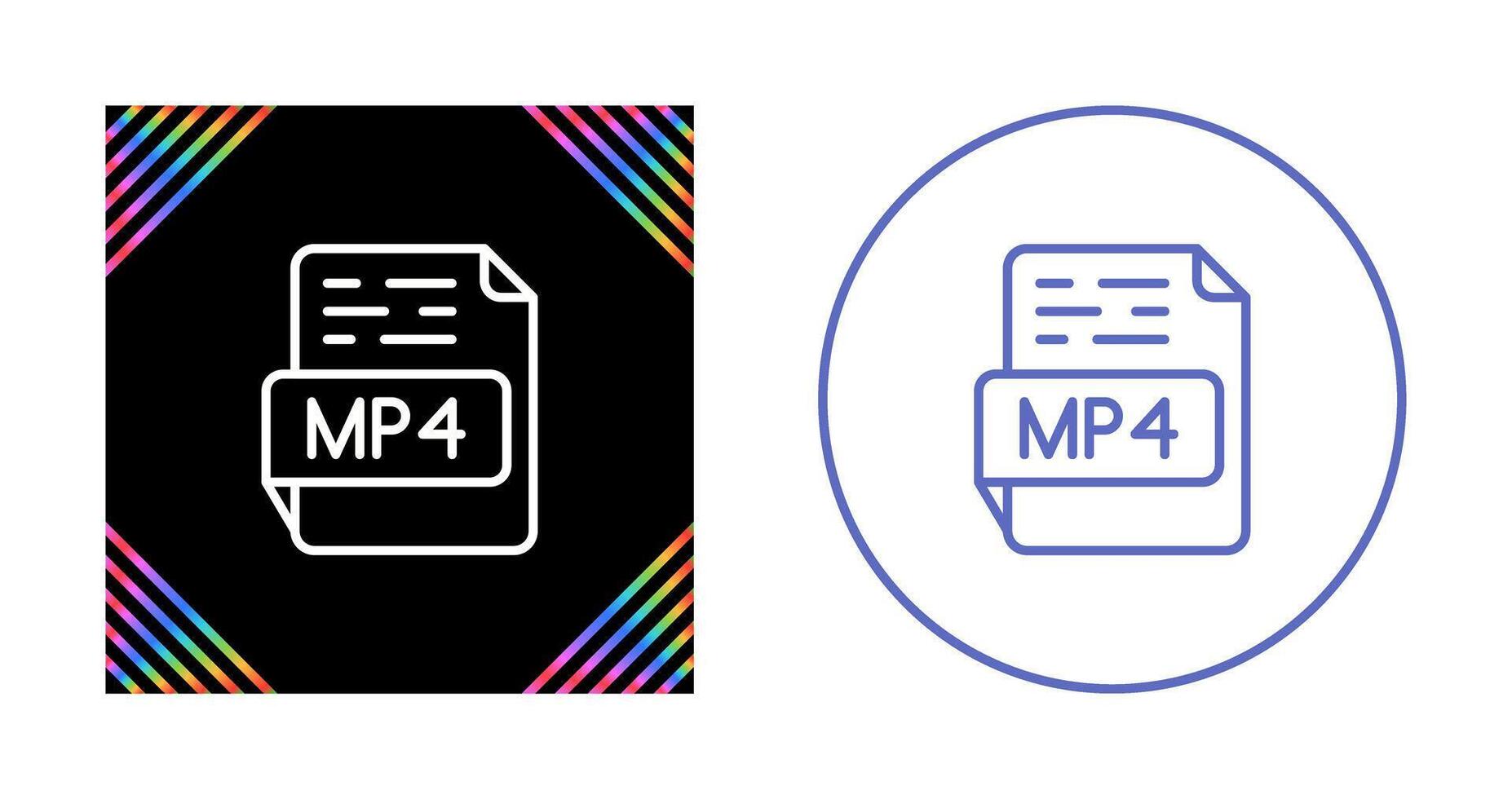 icono de vector de mp4