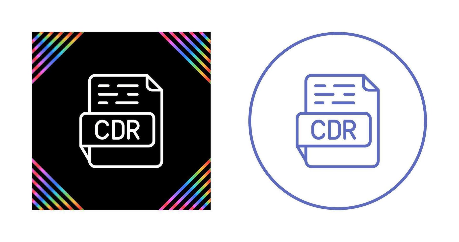 icono de vector de cdr