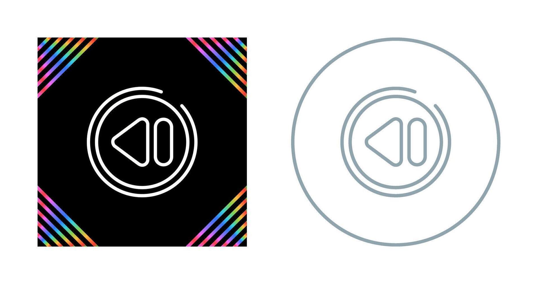 Rewind Button Vector Icon