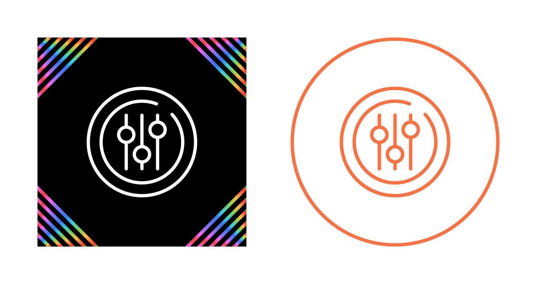 Audio Equalizer Circle Vector Icon