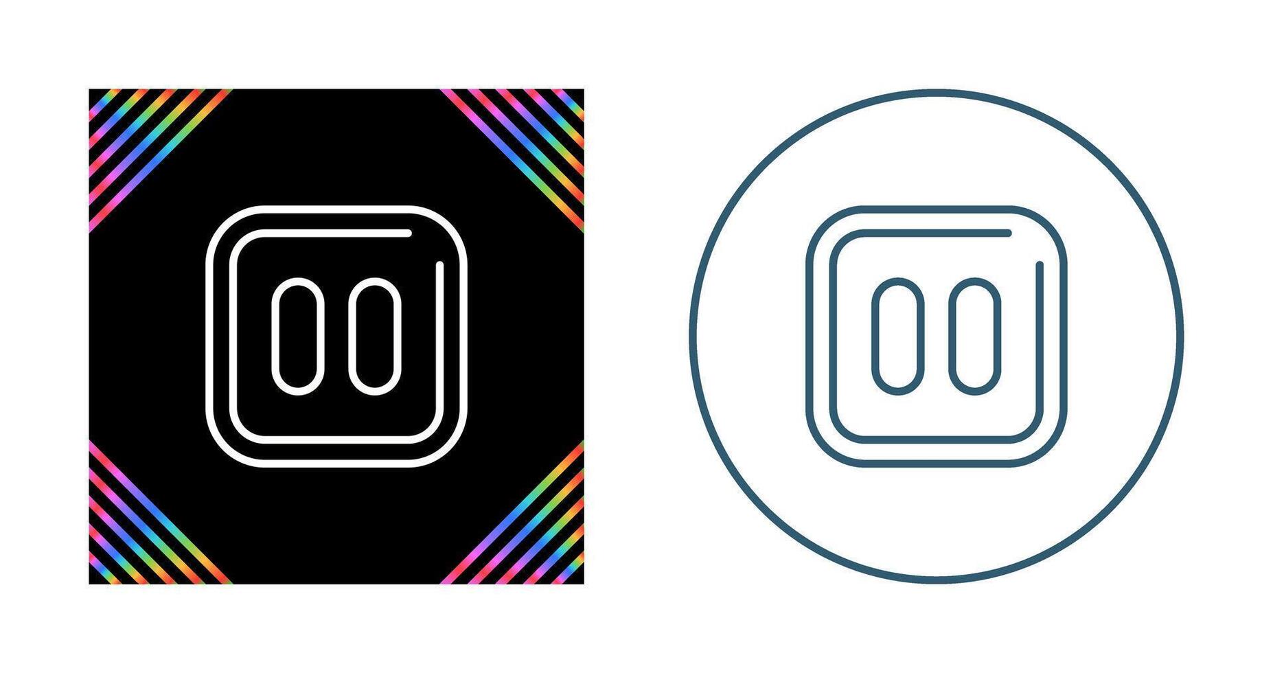 Pause Sqaure Vector Icon