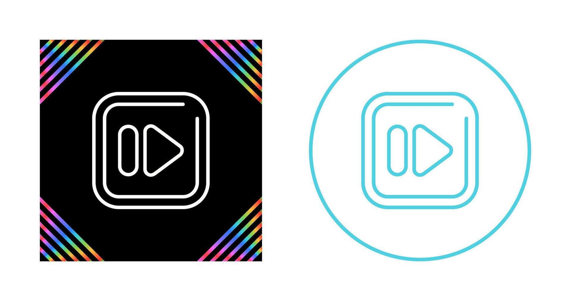 Fast Forward Square Vector Icon
