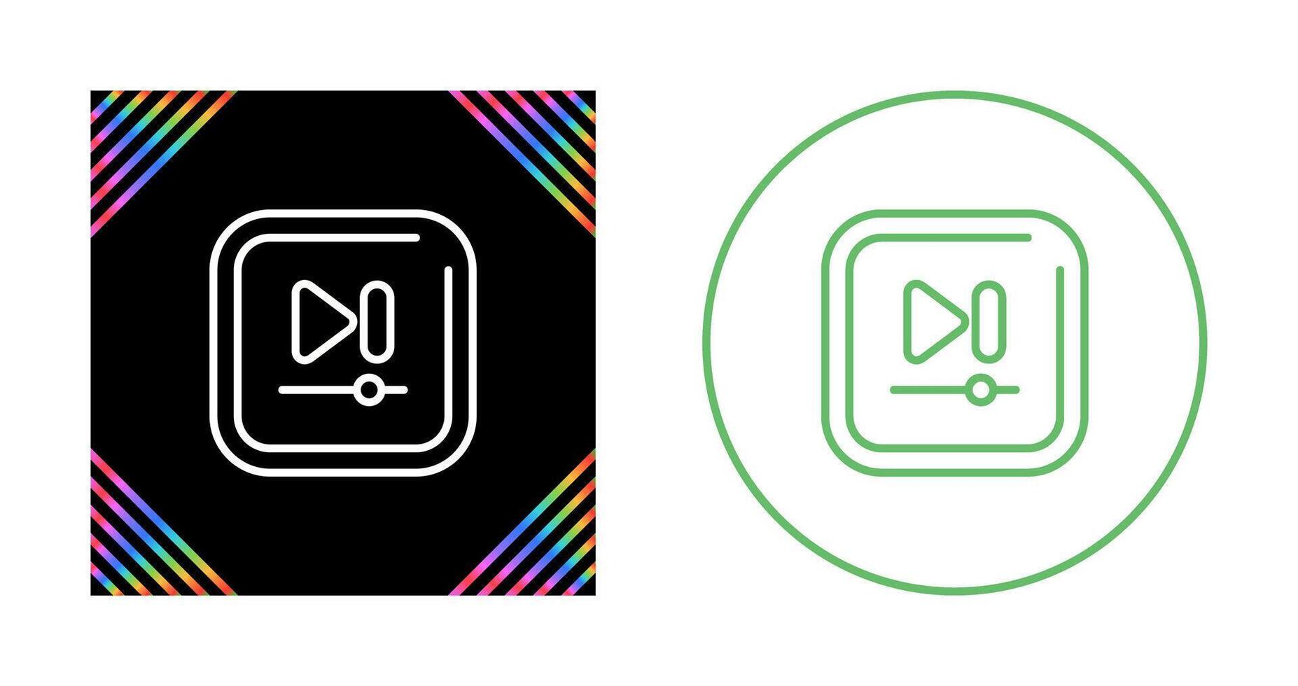 Video Next Track Square Vector icon