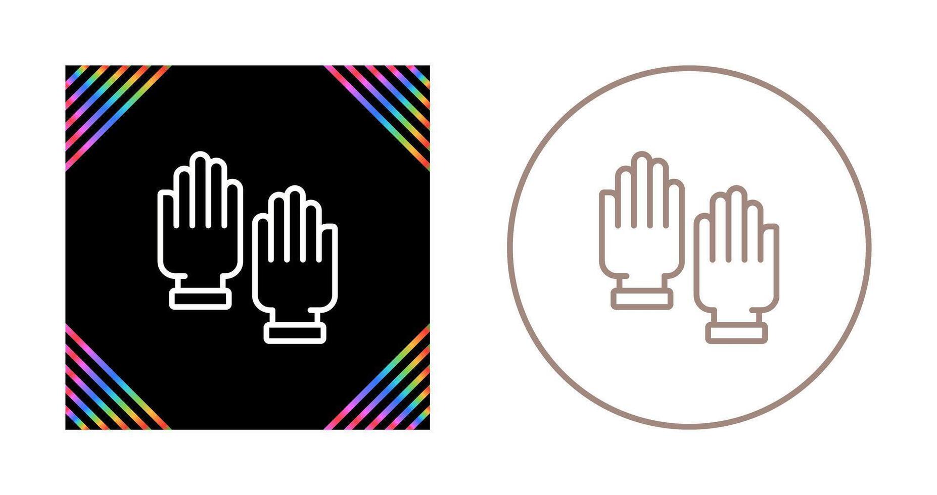 Rubber Gloves Vector Icon