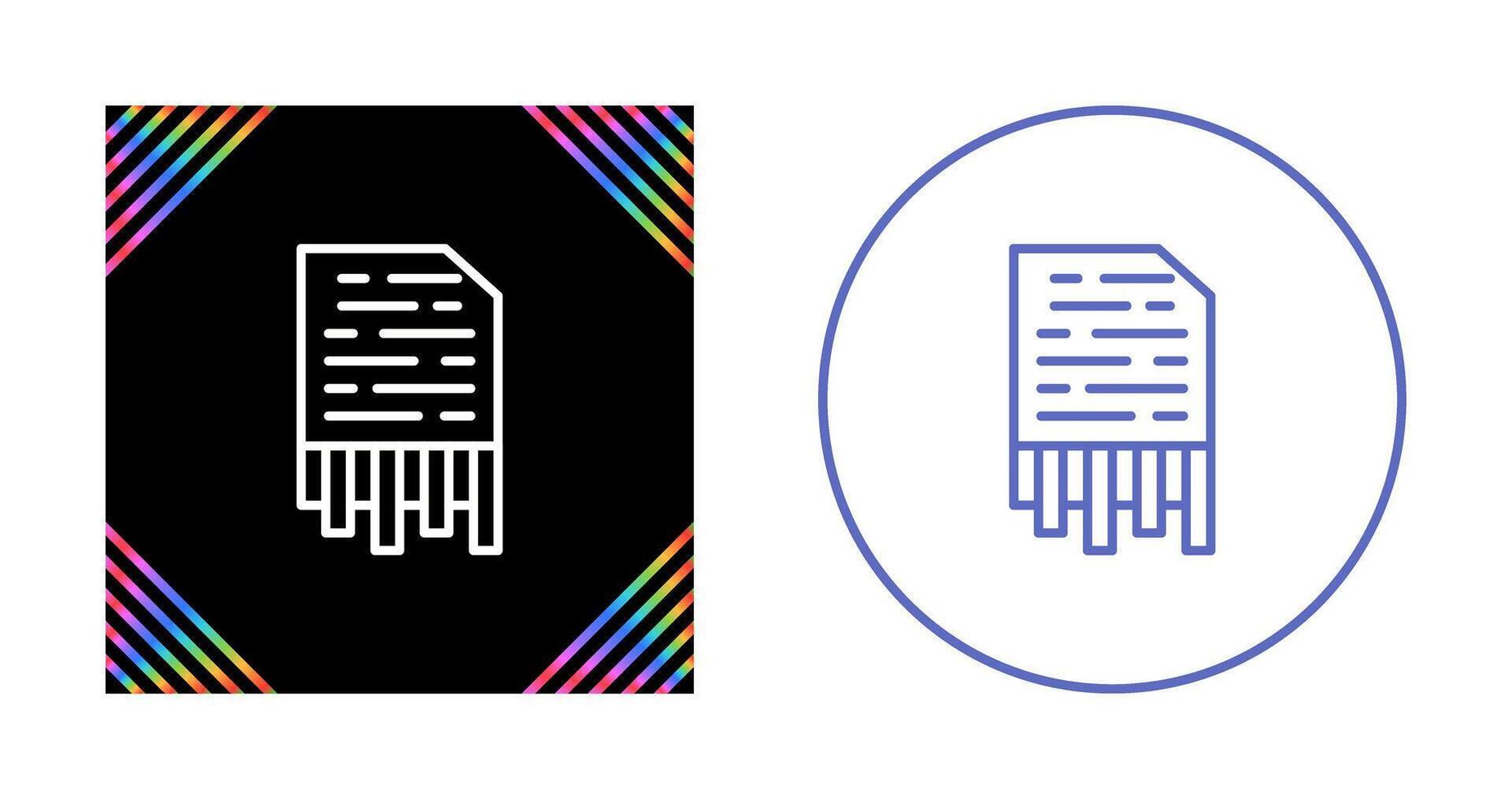 Shredding Vector Icon