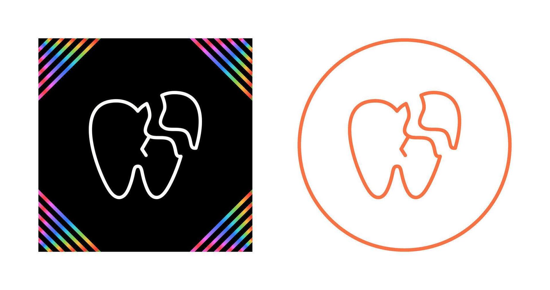 Broken Tooth Vector Icon