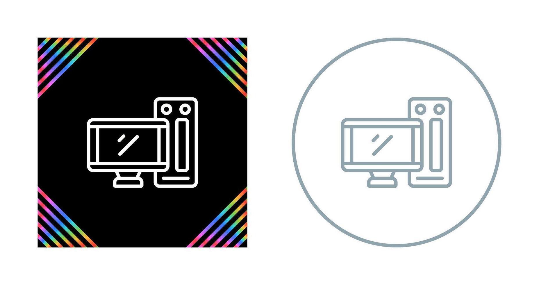 Desktop Computer Vector Icon
