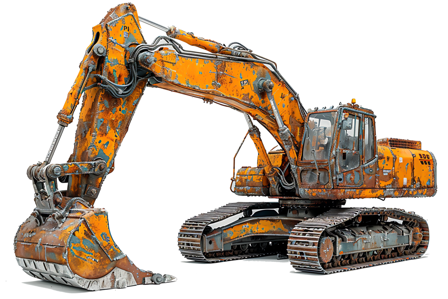 AI generated Excavator Working on Industrial Construction Site Heavy Machinery in Action for Engineering Projects, png